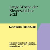 KEY VISUAL Lange Woche der Kiezgeschichte: Spandau