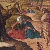 Vittore Carpaccio, Die Grabbereitung Christi, Detail, um 1515-1520