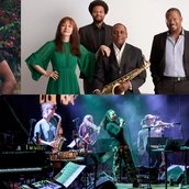 Porträt-Collage mit Makaya McCraven, David Murray Quartet, Signe Emmeluth: BANSHEE Porträt-Collage mit Makaya McCraven, David Murray Quartet, Signe Emmeluth: BANSHEE