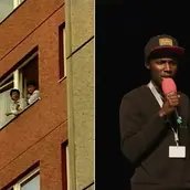 Filmszenen (Ausschnitt) aus „Bruderland ist abgebrannt“ (links) und „Der zweite Anschlag“ (rechts)