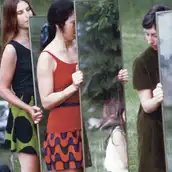 Joan Jonas, Mirror Piece I, Detail, 1969, Performance, Bard College, Annandale-on-Hudson, New York Fotografie von Joan Jonas