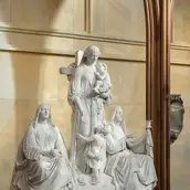 August Kiss (vollendet von Gustav Blaeser), Glaube, Liebe, Hoffnung, um 1865 (Ausführung 1867–1869), Marmor