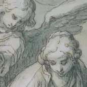 Abraham Bloemaert, Die hl. Candida und Gelasia, Detail, 1611, Federzeichnung