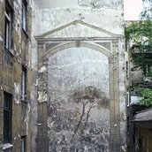 Werner Brunner: Berliner Wandbild, Prenzlauer Berg, Esmarchstraße 26, I. Hinterhof, 1971-90