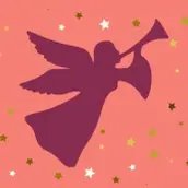 Grafik Engel mit Trompete