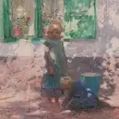 Emile Claus, Sonniger Tag, Detail