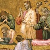 Giotto, Der Tod Mariae (Detail). Um 1310