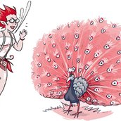 Elfe Tana mit Pfau