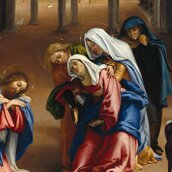 Lorenzo Lotto: Christi Abschied von seiner Mutter, 1521, Detail