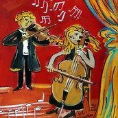 Streicher:innen, gemalt