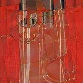 'Lighter' 2022 , Oil on canvas, 100 x 50 cm