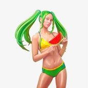 SALUSTIANO, Love is Pop, (Zahara Watermelon), 2025, 168 x 160 cm, Öl auf Leinwand