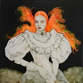 Malerei und Zeichnung auf Leinwand