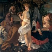 Caravaggio, Ruhe auf der Flucht, 1594-1596
