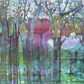 Skadi Engeln, Unter wasser 190x140cm, Malerei, Tempera, Kohle, Kreiden, Leinwand, 2022