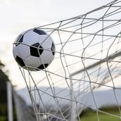 Fußball im Tor