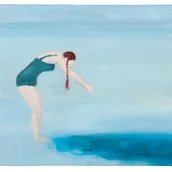 eisbaden 2025 40 x 50 cm Öl auf LW