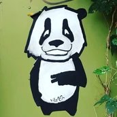 Symbolbild Pandabär Streetart