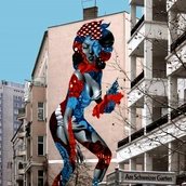 Wandbild Haus am Schweizer Garten, Bötzowviertel