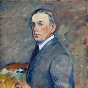 Selbstbildnis mit Palette