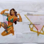 Lisa Premke, Geometric Bodies: Hyperboloid Paraboloid Double Biceps, 2022