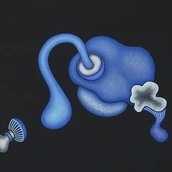 Robert Niemann Untitled (2025) Pastelle auf schwarzem Karton 30 x 40 cm