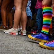 LGBT Regenbogenfarbene Socken