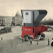 Entwurf „Schredder“. Erinnerungsskulptur für den Berliner Lustgarten