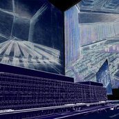 Ausschnitte aus dem virtuellen Modell zum Palast der Republik von den CyberRäubern