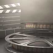 Filmrolle und Regieklappe