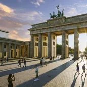 Brandenburger Tor bei Sonnenuntergang