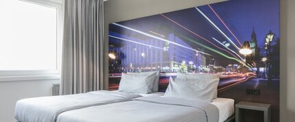 Comfort Hotel Lichtenberg Blick in Doppelzimmer
