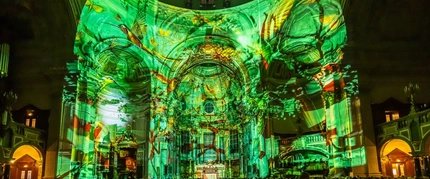 Berliner Dom während des Festival of Lights