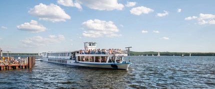 Pontile Rübezahl sul lago Müggelsee a Berlino