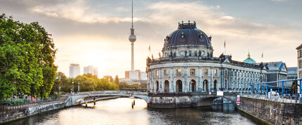 Vista sulla Sprea dell'Isola dei Musei di Berlino