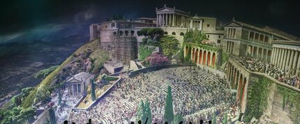 Pergamon.mostra panoramica di Yadegar Asisi a Berlino
