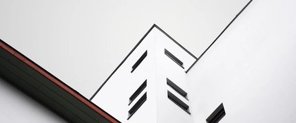 Fassadendetail der Weißen Stadt, Bauhaus Architektur Berlin