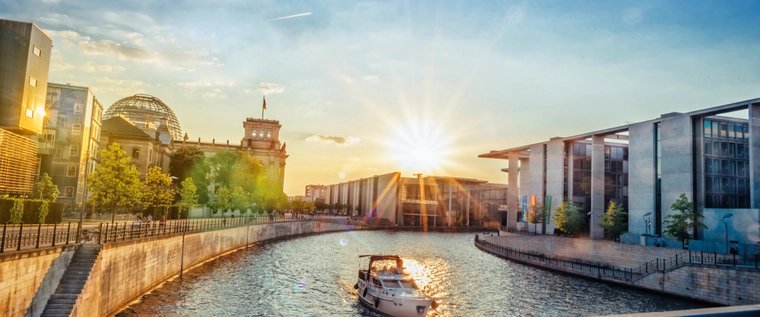 Berlin at sunset