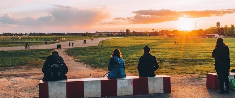 Sonnenuntergang Tempelhofer Feld