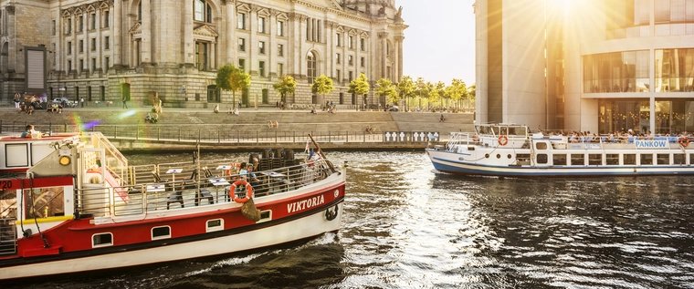 Reichstag and River Spree in Berlin