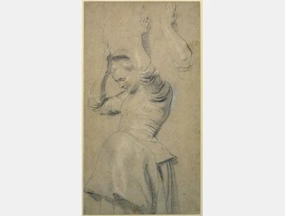 Peter Paul Rubens, Junge Frau, einen Krug auf dem Kopf tragend, Detail, 1617