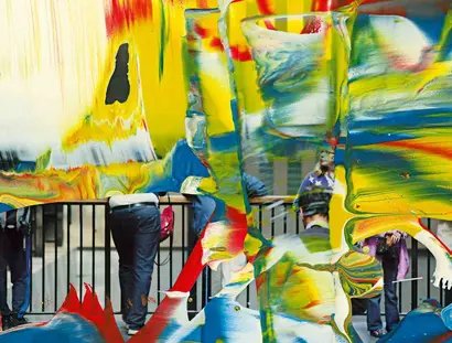 Gerhard Richter, MV 133, 2011, Detail, Lack auf Farbfotografie, 10,1 x 15,1 cm