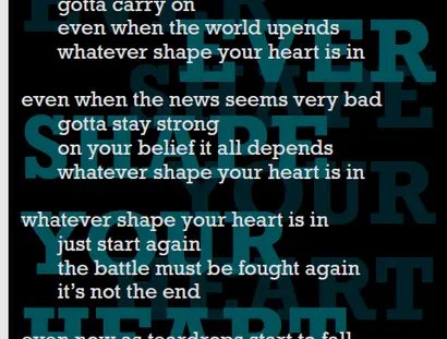 Ausstellung Whatever shape your heart is in