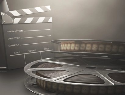 Filmrolle und Klappe