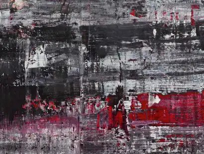 Gerhard Richter, Birkenau-Zyklus, Detail, Öl auf Leinwand, 2014, Dauerleihgabe Gerhard Richter Kunststiftung