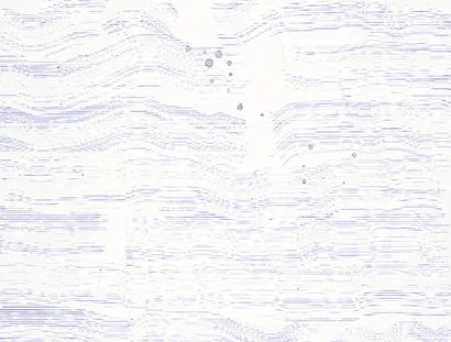 Anke Becker, Autokorrektur #022203 (Killerzeichnung), 2022, Schreibtinte und Tintenlöscherstift auf Papier, 65 x 50 cm, Foto © Anke Becker