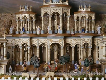 Mechanischer Weihnachtsberg aus dem Erzgebirge