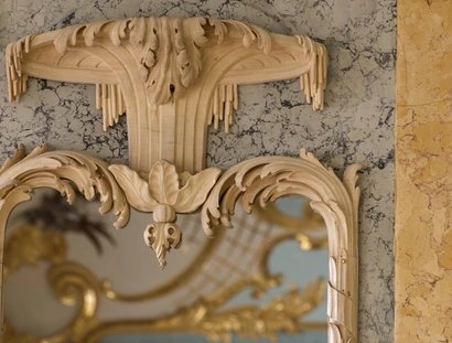 Schloss Rheinsberg, Muschelsaal, Detail