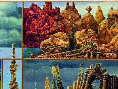 Max Ernst: Gemälde für junge Leute, 1943, Öl auf Leinwand, 60,5 x 76,5 cm, Staatliche Museen zu Berlin, Neue Nationalgalerie. Schenkung Sammlung Ulla und Heiner Pietzsch an das Land Berlin 2010