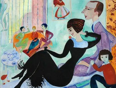 Sigrid Hjertén, Ateljéinteriör, 1916, Öl auf Leinwand, Moderna Museet, Stockholm